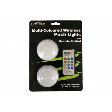 Ultralight Multi Coloured Wireless Push Light