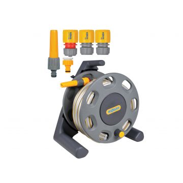 Hozelock Compact Reel, Hose and Fittings - 25m 2412