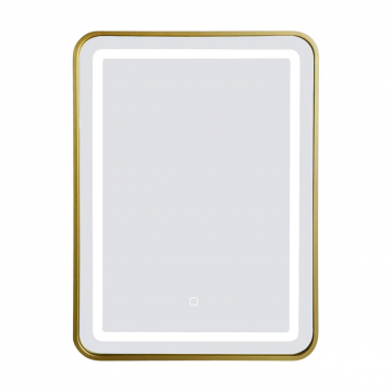 Tema Palermo IP44 Rectang LED Mirror 70 x 50 Gold