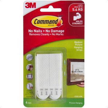 Command Picutre Hanging Strips Medium 4 Set/pack