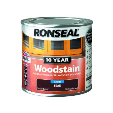 Ronseal 10 Year Woodstain 250ml Teak
