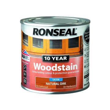 Ronseal 10 Year Woodstain 250ml Natural Oak