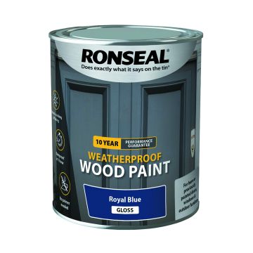 Ronseal 10yr Weatherproof 750ml Royal Blue Gloss