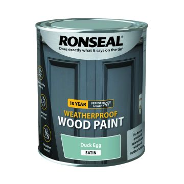 Ronseal 10year Weatherproof 750ml Duck Egg Satin