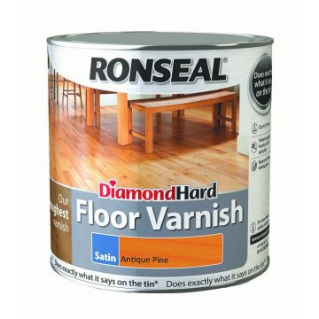 Ronseal Diamond Hard Varnish 2.5l Antique Pine Floor