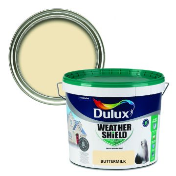 Dulux Weathershield Smooth Masonry Paint - Buttermilk 10L