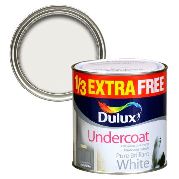 Dulux Undercoat Brilliant White 750ml +33% Free
