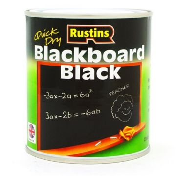 Rustins Quick Dry Blackboard Black Paint 250ml