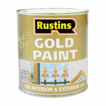 Rustins Exterior Quick Dry 250ml Gold Paint