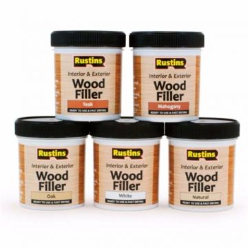 Rustins Wood Filler Q/D 250ml Mahogany Int/Ext Quick Dry