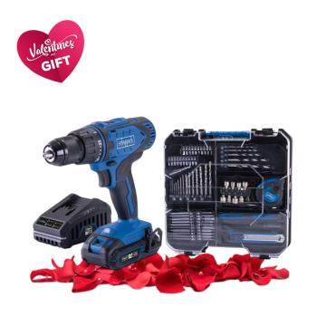 Scheppach Cordless Drill Starter Kit 74pc Drill Bit Set with 20V Battery & Charger | C-DTB74/1-X