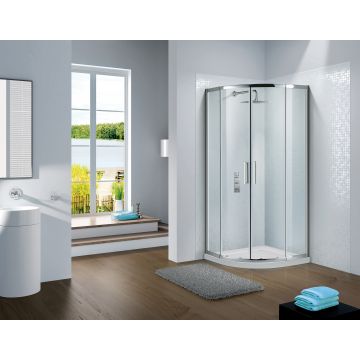 S/Line Capella O/S Curved Quad 800 x 900mm Telescopic