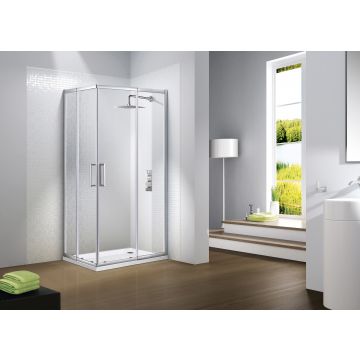 Slimline Capella Corner Door 900mm Telescopic