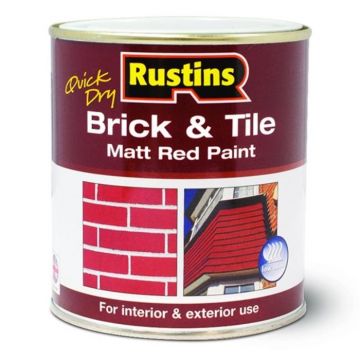 Rustins Brick & Tile Paint 250ml Red Quick Dry