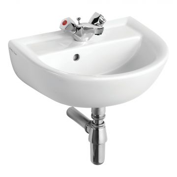 Sandringham 21 1 Tap Hole Hand Rinse Basin Only with No Chainstay Hole - 45cm x 35cm