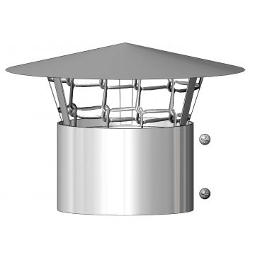 System 35 5" T/Wall Flexi Flue S/F Cowl & Guard 35-125-Clbg-Sf