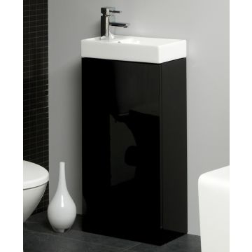 Basle 40cm Unit & Basin Black
