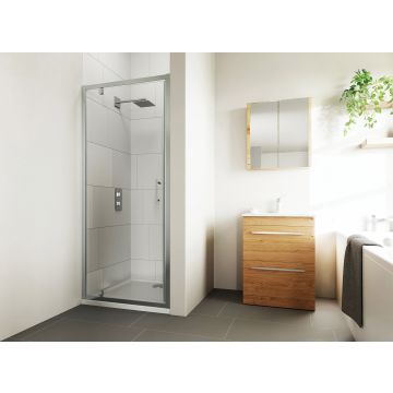 Verve Pivot Shower Door 760mm Silver