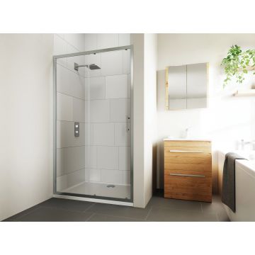 Verve Slider Shower Door 1500mm Silver