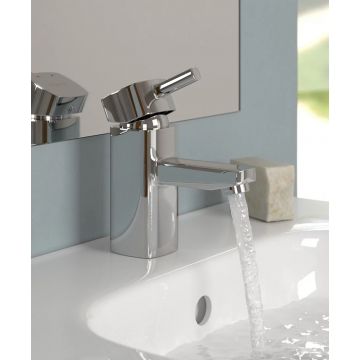 Quartz Mono Basin Mixer Chrome Plated