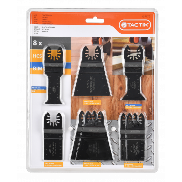 Tactix Multi Tool Saw Blade Set With Multi Selection - 8 Pieces