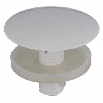 Plumb Centre Chrome Tap Hole Blanking Plug - White