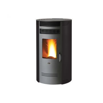 Henley Bio 80q Round Pellet Stove Nero Black Ext Air