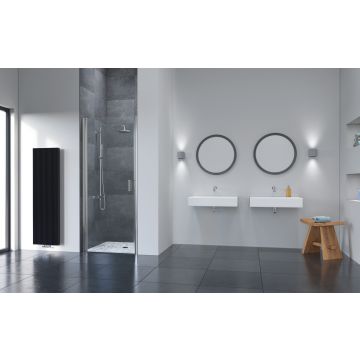 Flair Frameless Pivot Door 70 Silver
