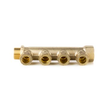 1" x 1/2 3 Way Compression Manifold
