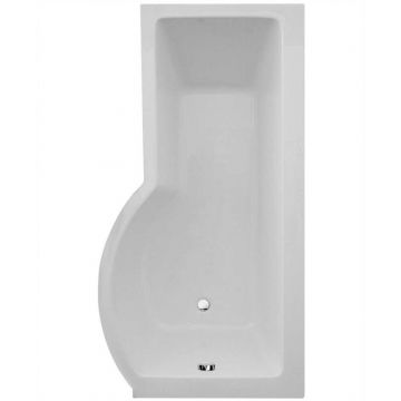 P Shape R/ Hand Shower Bath Cw Panel & Screen
