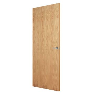 Indoors Flush Oak Fire Door FD30 - 80 Inch x 32 Inch (2032mm x 813mm)