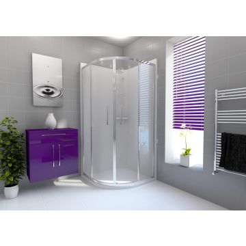 Neptune Leak Free Shower Enclosure Quadrant - White - 900mm