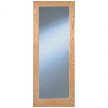 Indoors Rushmore Shaker Clear Glass Pre-Finished Oak Door - 80 Inch x 32 Inch (2032mm x 813mm)