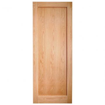Indoors Rushmore Shaker Single Panel Pre-Finished Oak Door - 80 Inch x 32 Inch (2032mm x 813mm)