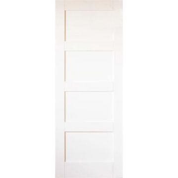 Indoors Kirkland Shaker 4 Panel Door - White - 80 Inch x 34 Inch (2032mm x 864mm)