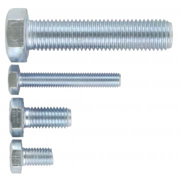 Hex Bolts & Nuts 50mmxm8 2" x 5/16 Zinc Plate Full Thread