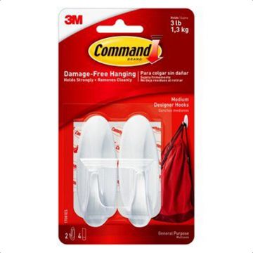 Medium Hook comes with Command Strips 2 Hook 4 Med Strip 17081