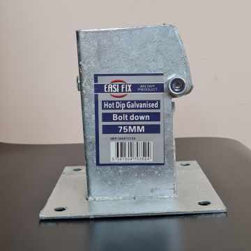 Bolt Down Post Support 75mm HD Galv