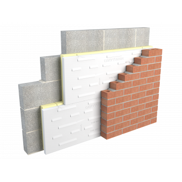 Cavity Therm Full Fill Wall Insulation - Covers - 2.16m2 Sheet Size - 1200mm x 450mm x 150mm