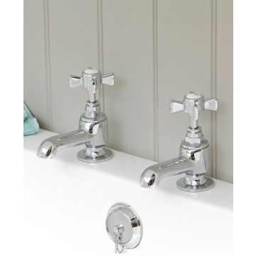 Edwardian Bath Taps Chrome Plated 6202/004