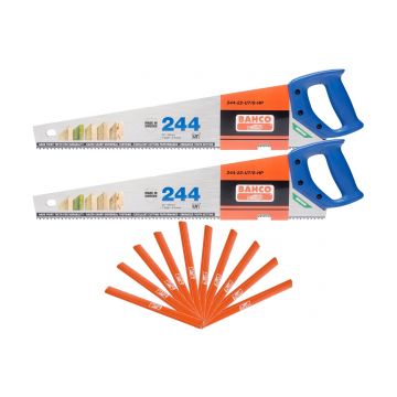 Bahco 244 Saw Twin Pack With 10 Pencils