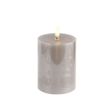 3d Flame LED Candle W/6hr Timer Grey 10cm