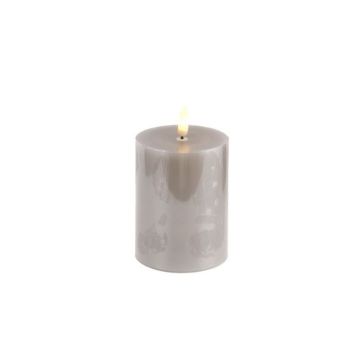 3d Flame LED Candle Grey W/6h Timer .
