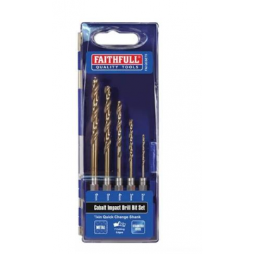 Fai/Full Cobalt Impact Drill Bit Set (5pc)