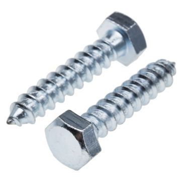 Hex Coach Screws 12 x 80mm Zinc Plated
