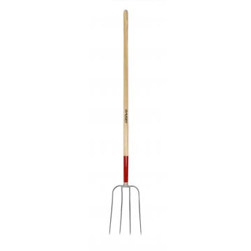 Darby C/S 4 Tine Manure Fork Lh Red Ferrule