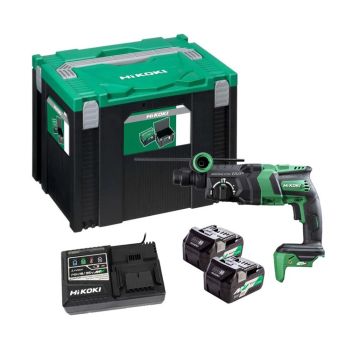 HiKOKI 36V SDS-Plus Rotary Hammer Drill with 2 x 2.5Ah MV Batteries | DH36DPE/JRZ 