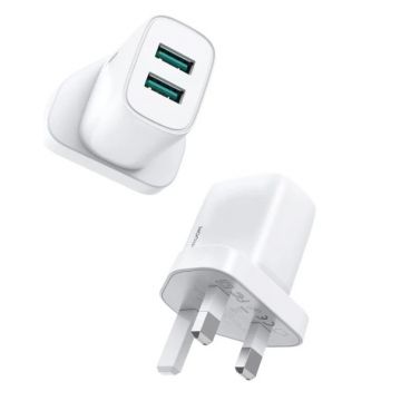 Joyroom Dual Port Fast Charger White 2.1 Amp