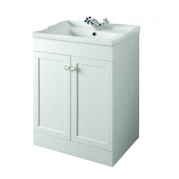 Kylemore 600mm Floor Standing Bare Unit - Matt White | KYL60FWHT