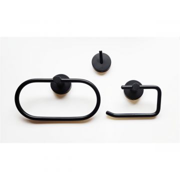 Kosmos Black 3 Pc Set (Hook, Roll Holder, Ring)